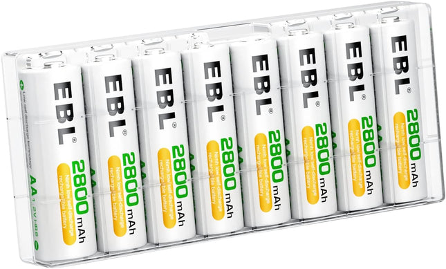 EBL Batteries 2800mAh High Capacity Precharged Ni-MH AA Rechargeable Batteries