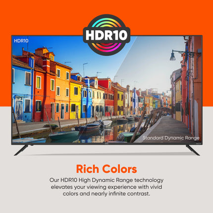 onn. 50� Class 4K UHD (2160P) LED Roku Smart Television HDR (100012585)