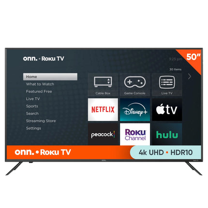 onn. 50� Class 4K UHD (2160P) LED Roku Smart Television HDR (100012585)