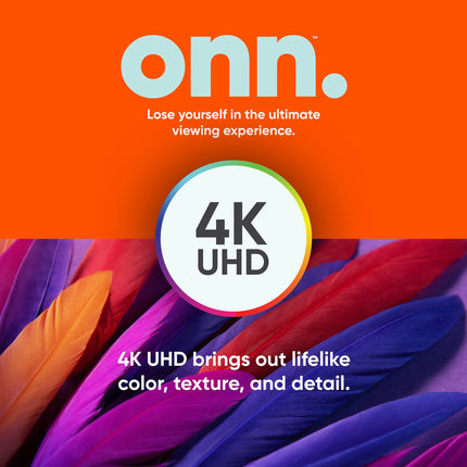onn. 50� Class 4K UHD (2160P) LED Roku Smart Television HDR (100012585)