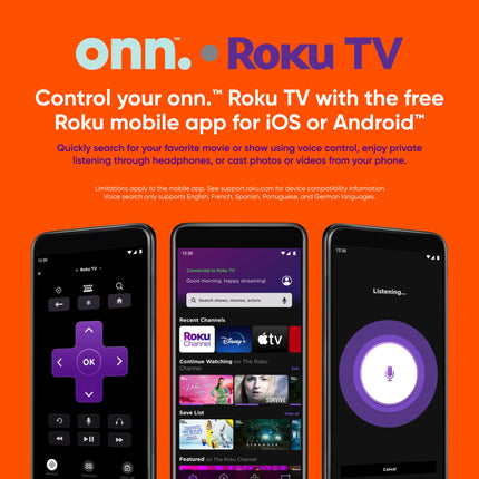 onn. 32� Class HD (720P) LED Roku Smart Television (100012589)