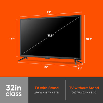 onn. 32� Class HD (720P) LED Roku Smart Television (100012589)