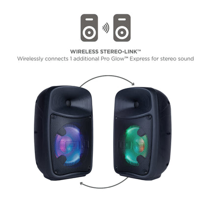 ION Audio Pro Glow Express | High-power Bluetooth-enabled speaker system with premium wide sound and lights