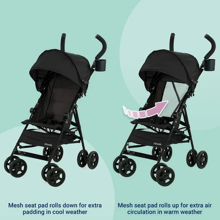 Kolcraft Cloud Umbrella Unisex Stroller Black for Child/Toddler