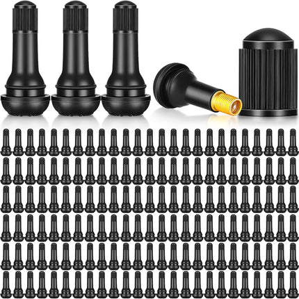 Pcs Tallew Tr413 Valve Stems Tubeless Bulk Rubber Snap-in Valve Stems for 0.453 Inch Rim Holes, Black Standard Length Replacement Tool for Car Tubeless Replacement