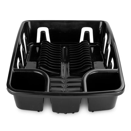 Dish Drying Rack, Sterilite Dish Rack with Self Draining Base, Black