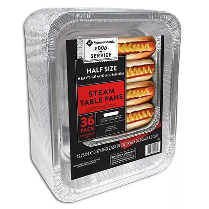 Member's Mark Aluminum Steam Table Pans, Half Size