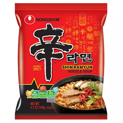 Nongshim Shin Ramyun Spicy Beef Ramen Noodle Soup 4.02 oz