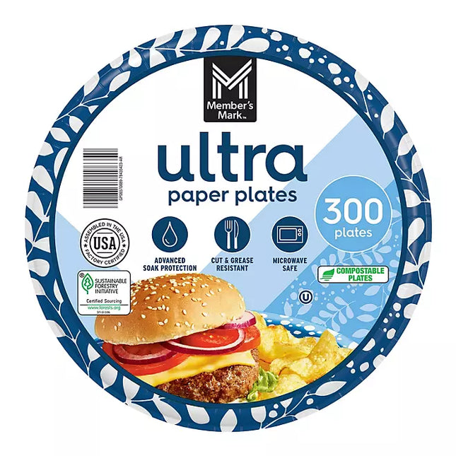 Member's Mark Ultra Lunch Paper Plates, 8.5