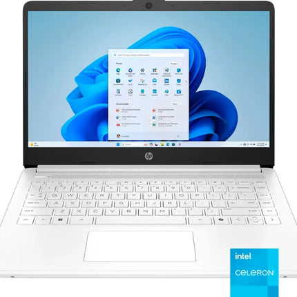 HP - 14" Laptop - Intel Celeron - 4GB Memory - 64GB eMMC - White