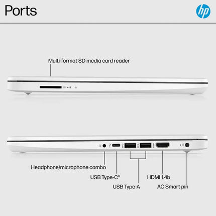 HP - 14" Laptop - Intel Celeron - 4GB Memory - 64GB eMMC - White