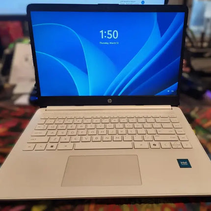 HP - 14" Laptop - Intel Celeron - 4GB Memory - 64GB eMMC - White