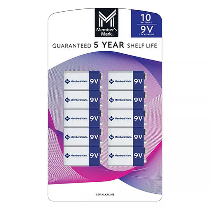 Members Mark Alkaline 9V Batteries