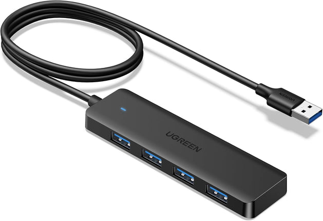 UGREEN USB 3.0 Hub, 4 Ports USB A Splitter Ultra-Slim USB Expander for Mouse, Keyboard, Flash Drive, U Disk, Printer Compatible with Laptop, Desktop PC, Xbox, PS5, and More