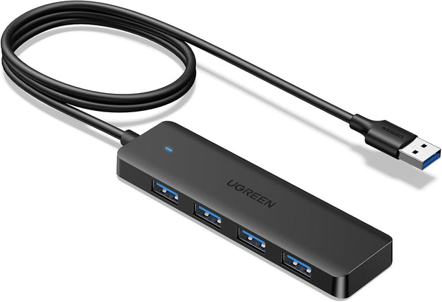 UGREEN USB 3.0 Hub, 4 Ports USB A Splitter Ultra-Slim USB Expander for Mouse, Keyboard, Flash Drive, U Disk, Printer Compatible with Laptop, Desktop PC, Xbox, PS5, and More