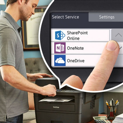 Brother - MFC-L2750DW Wireless Black-and-White All-In-One Refresh Subscription Eligible Laser Printer - Gray