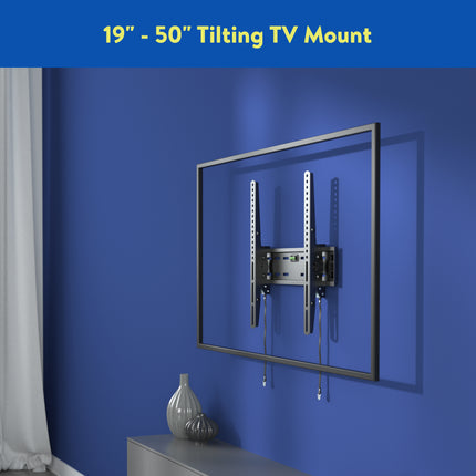 onn. Tilting TV Wall Mount for 19'' to 50'' TVs, up to 12� Tilting