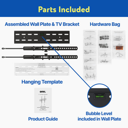 onn. Tilting TV Wall Mount for 19'' to 50'' TVs, up to 12� Tilting