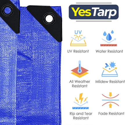 Everbilt 16 ft. x 20 ft. Blue Medium Duty Tarp