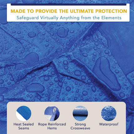 Everbilt 16 ft. x 20 ft. Blue Medium Duty Tarp