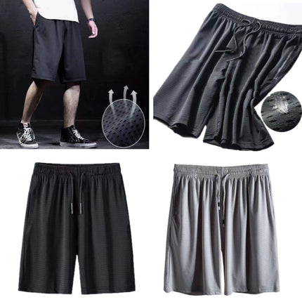 Men Summer Quick-drying Ice Silk Sports Slack Shorts, Size: M(Breathable Mesh)