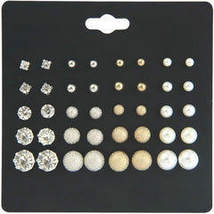 Six-Jaw Zircon Earrings Female Pearl Diamond Jewelry