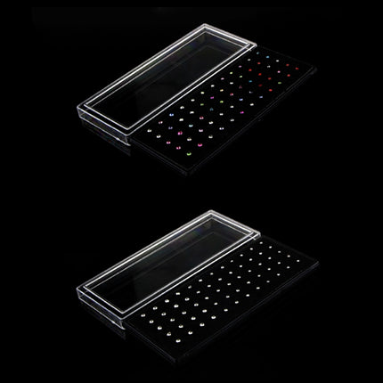 Color Mixed Diamond Shape Stainless Steel Nose Stud Rings L Shaped Piercing Jewelry,Pin Length: 7mm, pin diameter: 0.6mm (Color)