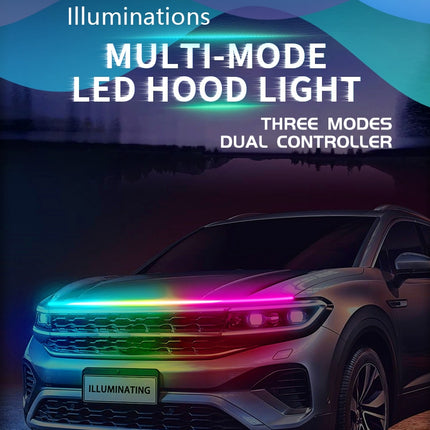 Car LED Streamer Phantom Running Lights Voice-Controlled Rhythmic Atmosphere Light With Turn Signals, Length: G15 1.5m APP