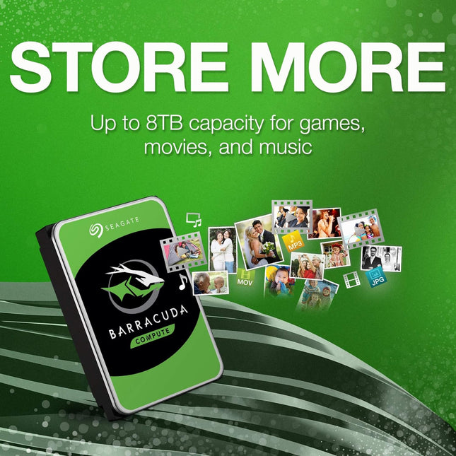 Seagate Bare Drives BarraCuda 1TB Internal Hard Drive HDD – 3.5 Inch SATA 6 Gb/s 7200 RPM 64MB Cache for