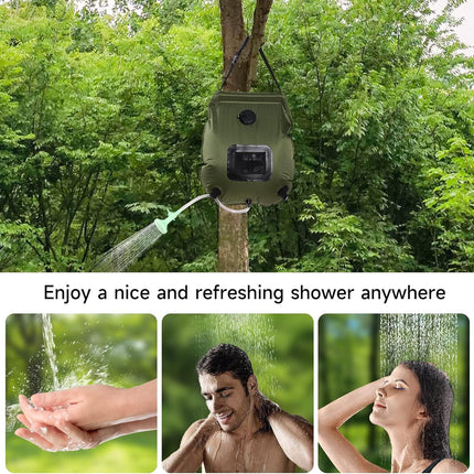 Unniweei Solar Portable Shower Bag, 5 Gal/20L Solar Heating Camping Shower Bag with Removable Hose&On-Off Switchable Shower Head, Compact Camping Shower for Camping, Hiking, Traveling, Beach Swimming