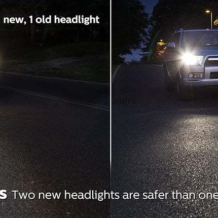 Philips 9003 Vision Upgrade Headlight Bulb with up to 30% More Vision, 2 Pack Cool White