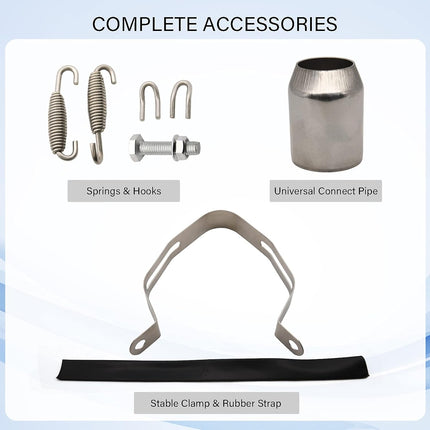 Motorcycle Slip On Muffler,1.5-2" Carbon Fiber Unversal Slip on Silencers & Mufflers For Dirt Bike Street Bike Scooter ATV
