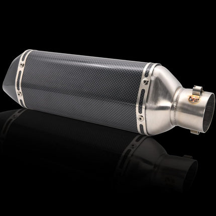 Motorcycle Slip On Muffler,1.5-2" Carbon Fiber Unversal Slip on Silencers & Mufflers For Dirt Bike Street Bike Scooter ATV