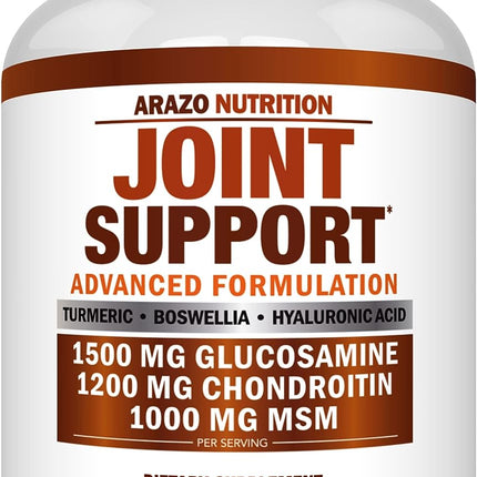 Glucosamine Chondroitin Turmeric Msm Boswellia - Joint Support Supplement for Relief 180 Tablets for Bones, Back,