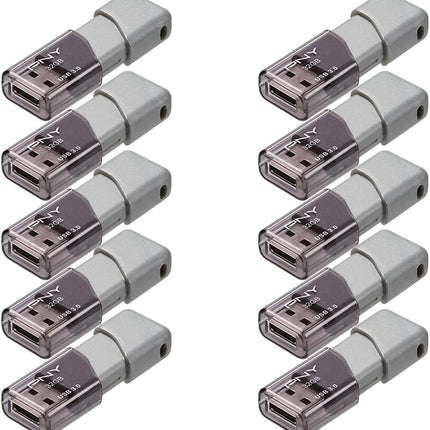 PNY 32GB Turbo Attaché 3 USB 3.0 Flash Drive, Silver