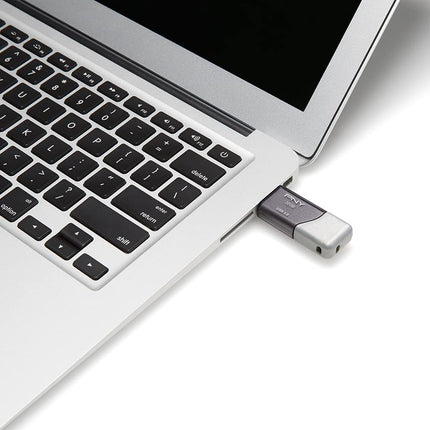 PNY 32GB Turbo Attaché 3 USB 3.0 Flash Drive, Silver
