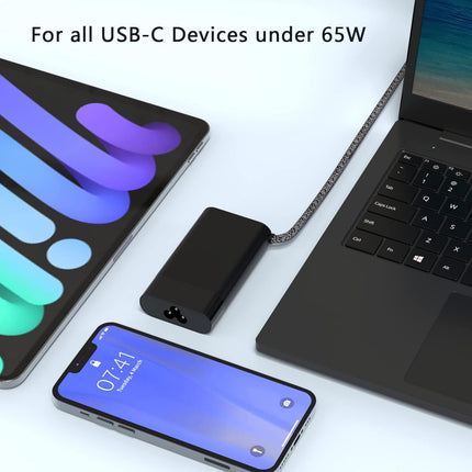 New Slim HP 65W USB C Charger, Compatible with HP EliteBook 830 840 845 865 640 650 1040 G8 G10 ZBook Firefly 14 16 G10 Envy x360 15 Pavilion Plus Laptop Elite Power Adapter Supply Cord