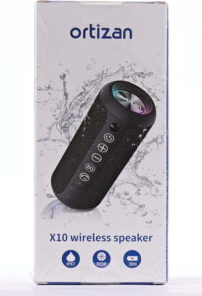 Ortizan Portable Bluetooth Speakers, IPX7 Waterproof Wireless Speaker with 24W Loud Stereo Sound, Deep Bass, Bluetooth 5.3, RGB Lights, Dual Pairing, 30H Playtime for Home, Outdoor, Party, Beach