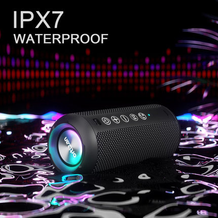 Ortizan Portable Bluetooth Speakers, IPX7 Waterproof Wireless Speaker with 24W Loud Stereo Sound, Deep Bass, Bluetooth 5.3, RGB Lights, Dual Pairing, 30H Playtime for Home, Outdoor, Party, Beach