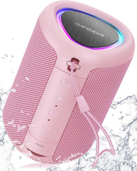 CHIFENCHY Portable Bluetooth Speaker with Lights,Powerful Crystal Clear Sound,IPX5 Waterproof,All Day Playtime,AUX&TF-Card Input,Bluetooth 5.3,TWS Paring,Small Wireless Speaker for Outdoor,Gift Ideas