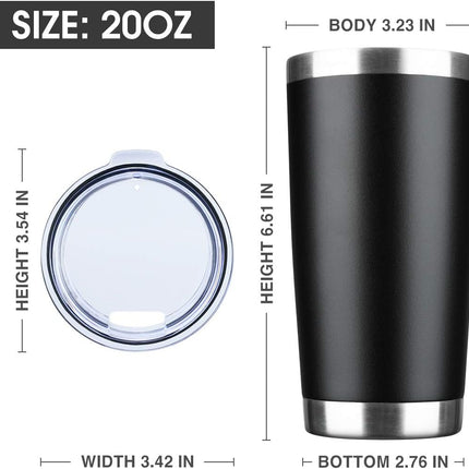 EcoMozz 20oz Tumbler Bulk Stainless Steel Vacuum Insulated Tumblers with Lid Double Wall Travel Mug, Durable PowderCoated Coffee Cup, Suitable for Ice Drinks and Hot Beverage