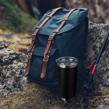 EcoMozz 20oz Tumbler Bulk Stainless Steel Vacuum Insulated Tumblers with Lid Double Wall Travel Mug, Durable PowderCoated Coffee Cup, Suitable for Ice Drinks and Hot Beverage