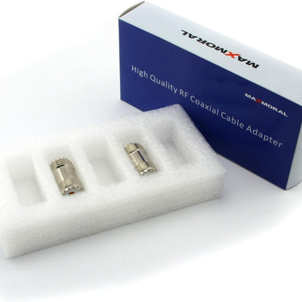 Maxmoral 2-Pack PL-259 UHF Female to UHF Female Coax Cable Adapter S0-239 UHF Double Female Connector Plug