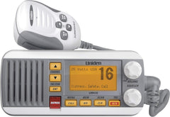 Uniden UM435 Advanced Fixed Mount VHF Marine Radio, All USA/International/Canadian Marine Channels Including New4-Digit, CDN “B” Channels, 1 Watt/25 Watt Power, Waterproof IPX8 Submersible, White