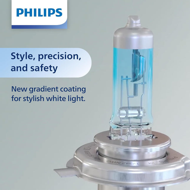 Philips 9003 CrystalVision Platinum Upgrade Headlight Bulb, Pack of 2