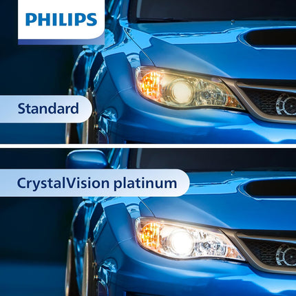 Philips 9003 CrystalVision Platinum Upgrade Headlight Bulb, Pack of 2