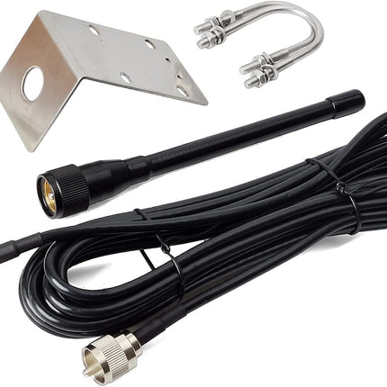 HYS VHF Marine Antenna Low-Profile 156-163Mhz Antennas W/16.4ft(5m) RG58 Low Loss Premium Coaxial Cable with PL259