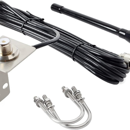 HYS VHF Marine Antenna Low-Profile 156-163Mhz Antennas W/16.4ft(5m) RG58 Low Loss Premium Coaxial Cable with PL259