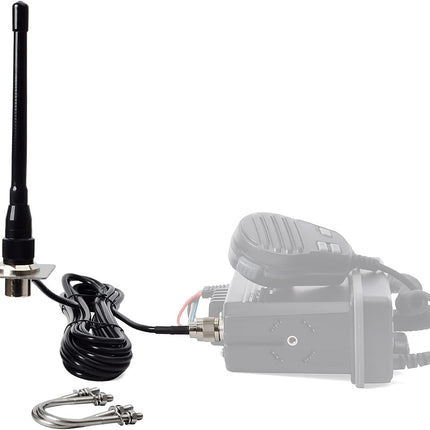 HYS VHF Marine Antenna Low-Profile 156-163Mhz Antennas W/16.4ft(5m) RG58 Low Loss Premium Coaxial Cable with PL259