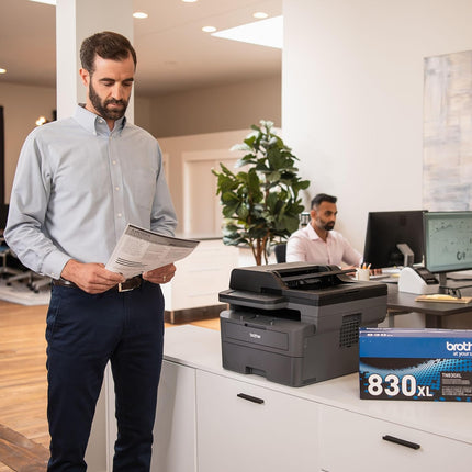 Brother MFC-L2820DW Wireless Compact Monochrome All-in-One Laser Printer with Copy, Scan and Fax, Duplex, Black &White | includes Refresh Subscription Trial(1), Amazon Dash Replenishment Ready
